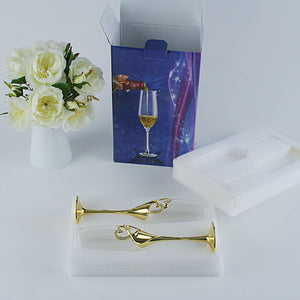 Celebrate Love with the Crystal Glass Couple Pair Cup Set