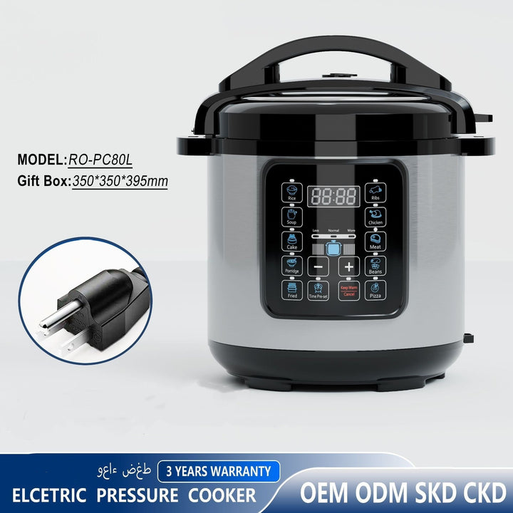 Transform Your Cooking with the Smart 8L Large Capacity Electric Pressure Cooker
