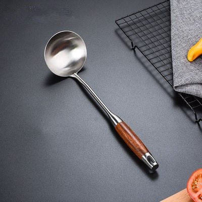304 stainless steel wooden spoon kitchen utensils
