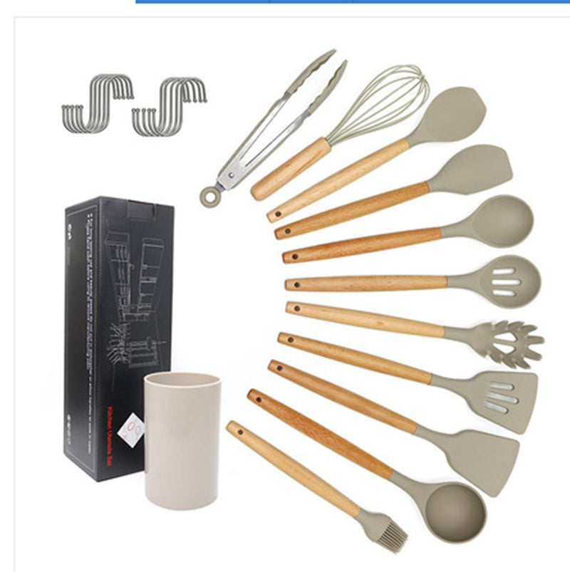 kitchen utensils silicone cooking spoon cookware set