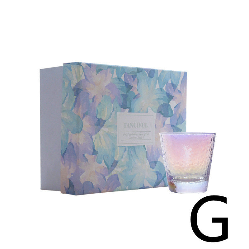 Creative Colorful Hammer Pattern Glass Set