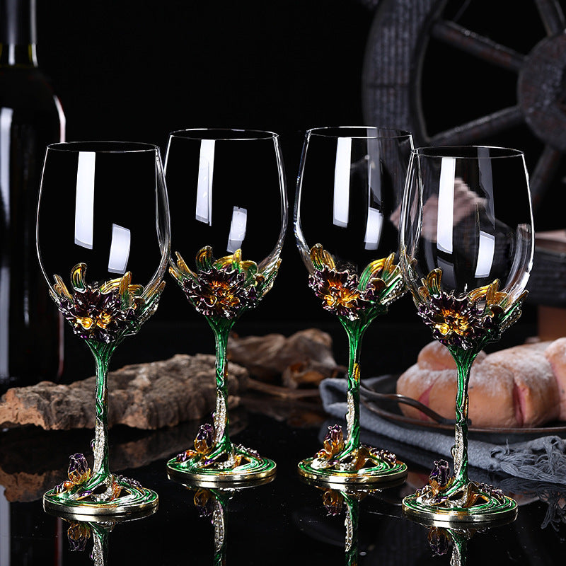 Lead-free Crystal Red Wine Glass