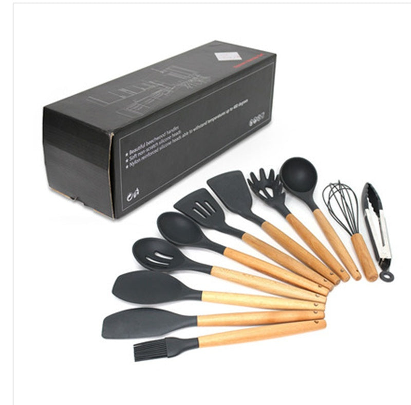 kitchen utensils silicone cooking spoon cookware set