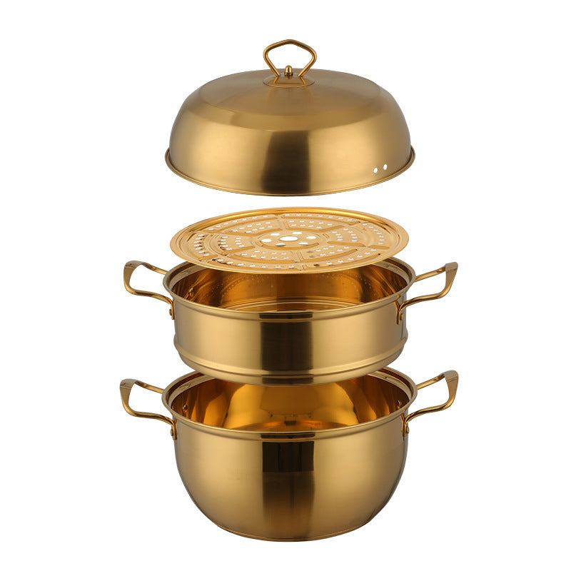 Stainless Steel Multi-layer Dual-purpose Pot