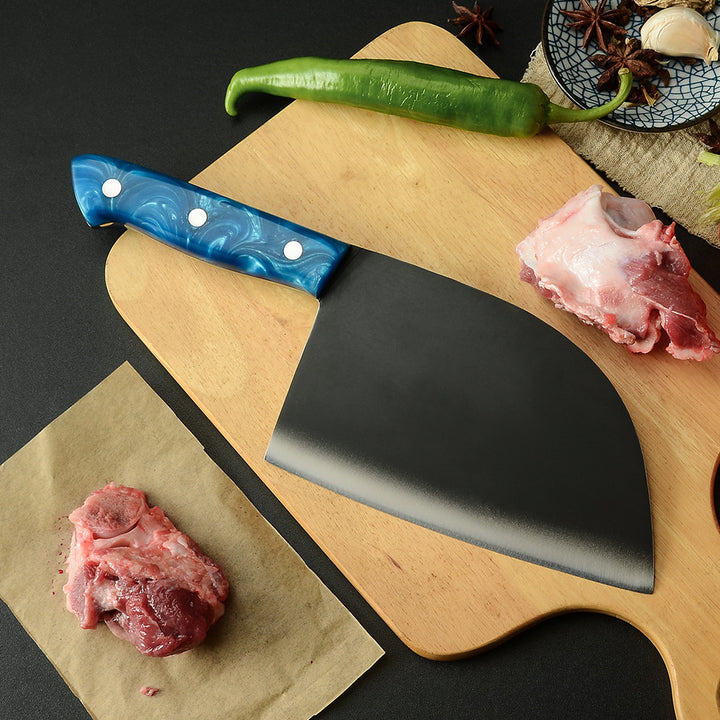 Forged Stainless Steel Blue Handle Kitchen Knives