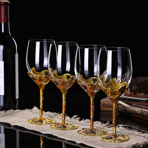 Household Crystal Red Wine Glass Set