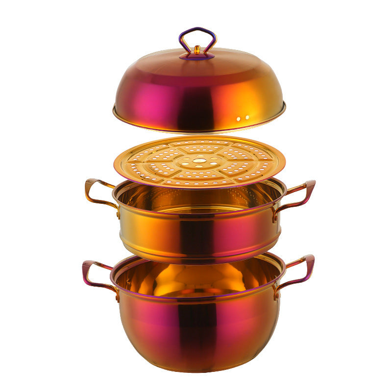 Stainless Steel Multi-layer Dual-purpose Pot