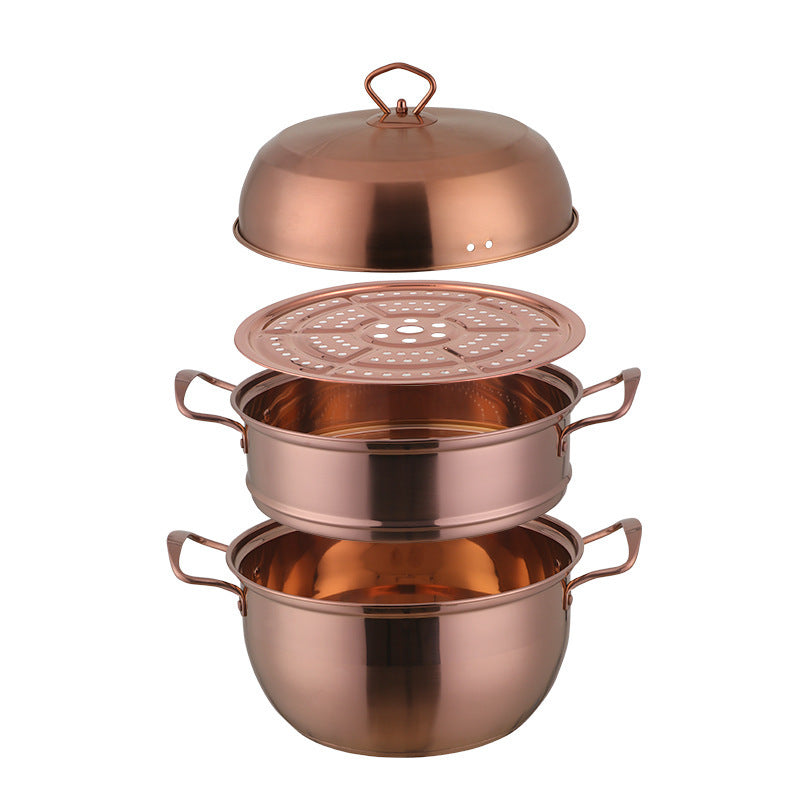 Stainless Steel Multi-layer Dual-purpose Pot