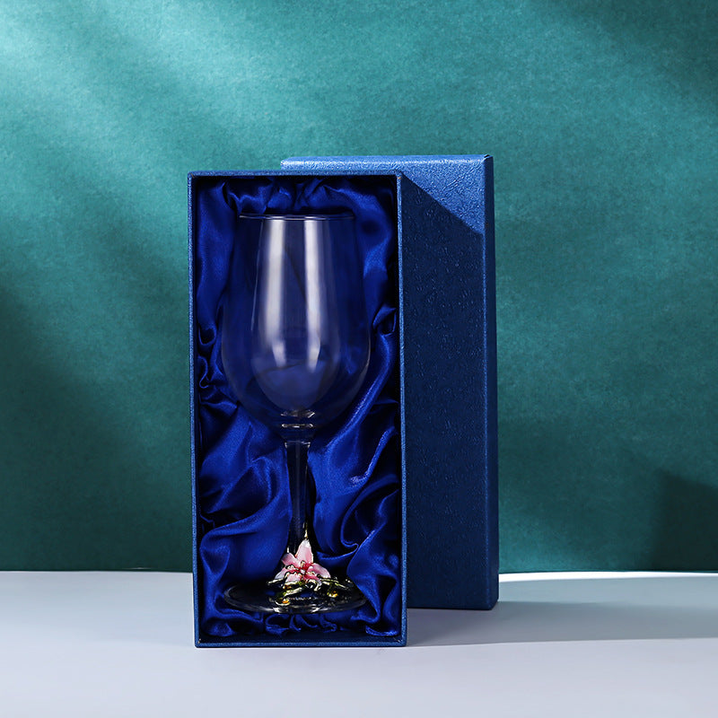 Enamel Goblet Crystal Glass Set