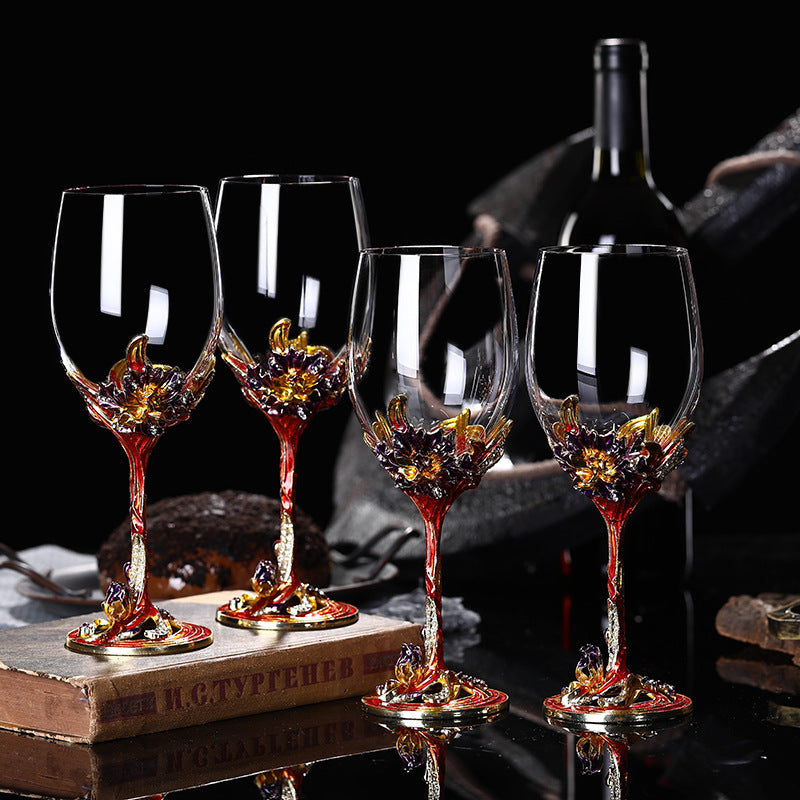 Lead-free Crystal Red Wine Glass