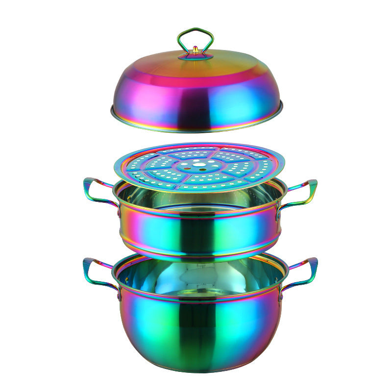 Stainless Steel Multi-layer Dual-purpose Pot