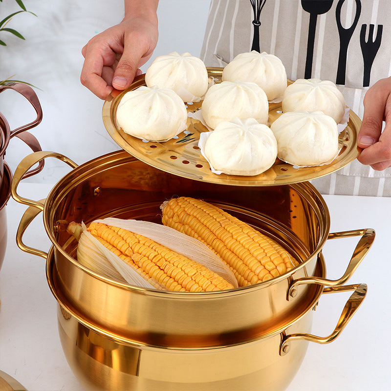 Stainless Steel Multi-layer Dual-purpose Pot