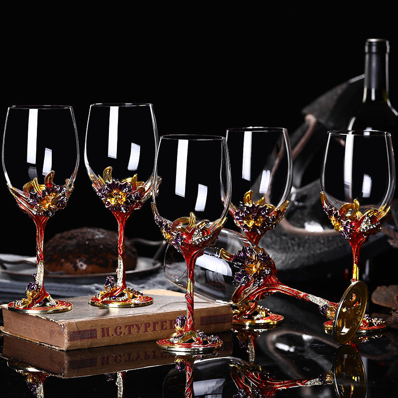 Lead-free Crystal Red Wine Glass