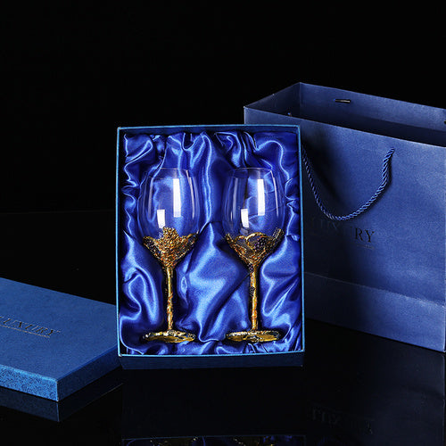 Household Crystal Red Wine Glass Set