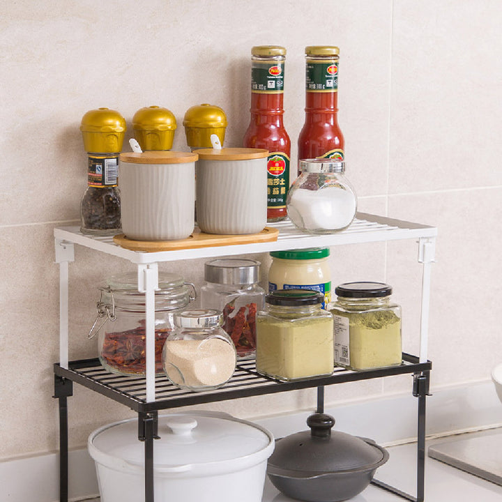 Stackable Iron Kitchen Appliance Storage Rack